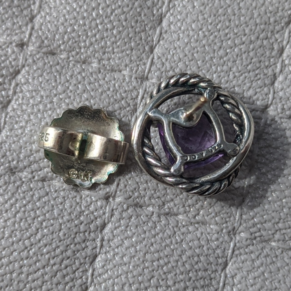 Amethyst David Yurman Infinity Earrings - Picture 4 of 5